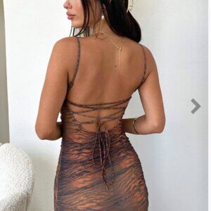 That's So Fetch Linda Brown Tiger Mini Dress